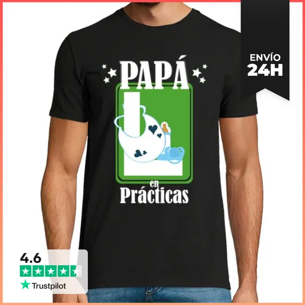Camiseta Hombre Clásica L Novato Papá En Prácticas Niño L Blanc