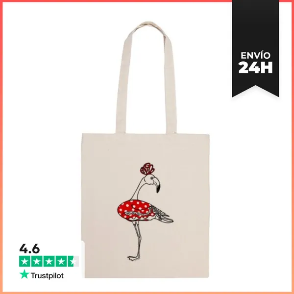 Bolsa De Tela FlamenKo (Líneas Negras). LaTostadora