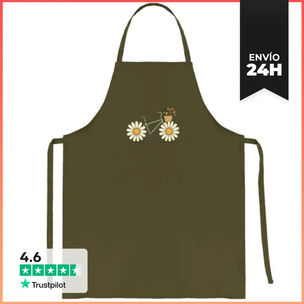 Delantal Flor De Bicicleta LaTostadora