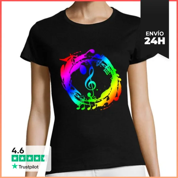 Camiseta Mujer Clásica Notas LaTostadora