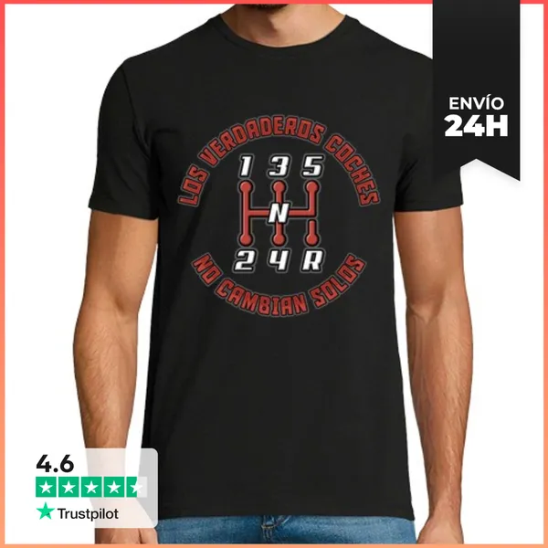 Camiseta Hombre Clásica Los Verdaderos Coches No Cambian Solos
