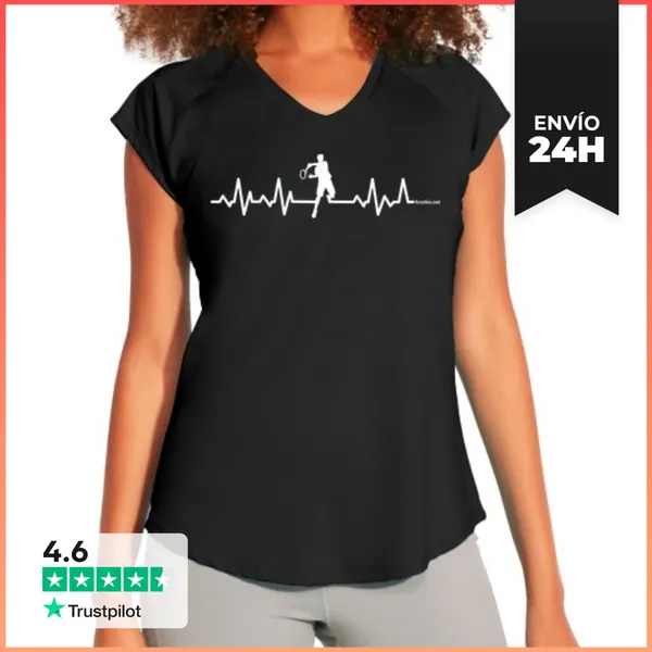 Camiseta Deportiva Mujer Tennis Heartbeat LaTostadora