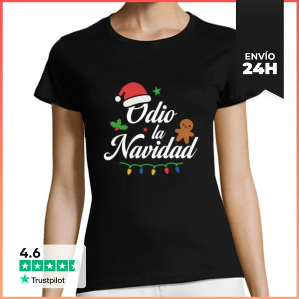 Camiseta Mujer Clásica ODIO LA NAVIDAD LaTostadora