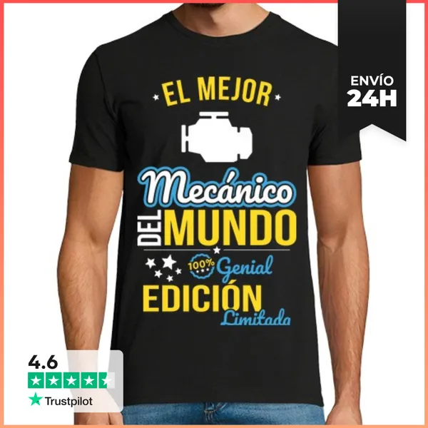 Camiseta Hombre Clásica El Mejor Mecánico Del Mundo Regalo