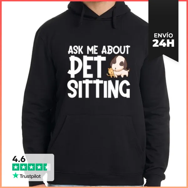 Sudadera Unisex Con Capucha Perro Gato Cuidador De Mascotas