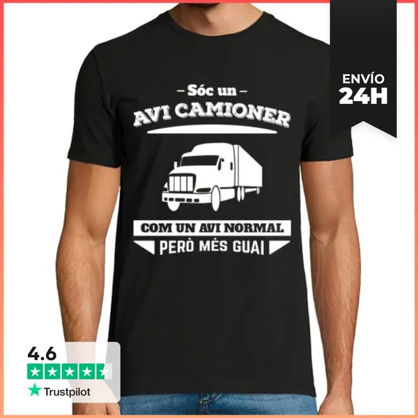 Camiseta Hombre Clásica Avi Camioner, Día Del Padre LaTostadora