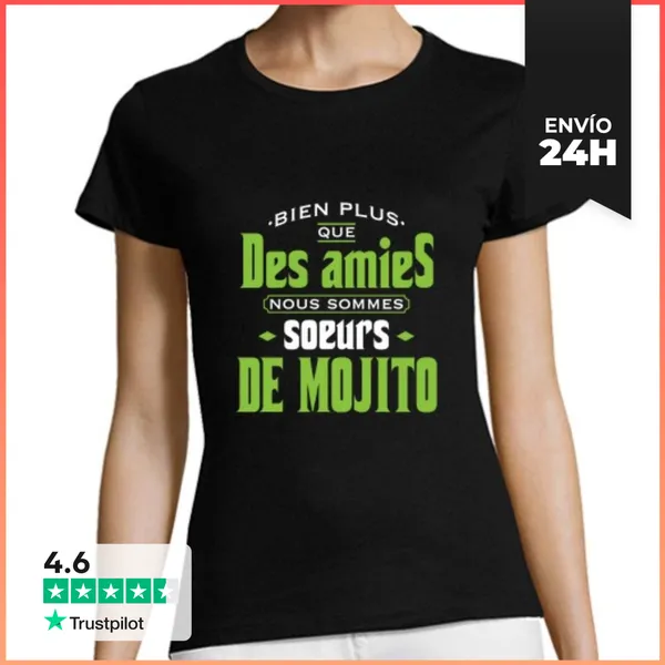 Camiseta Mujer Clásica Mojito Regalo Hermanas LaTostadora