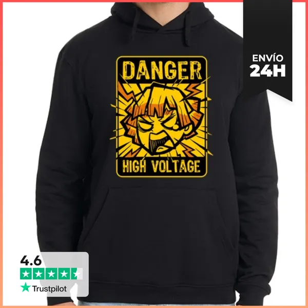 Sudadera Unisex Con Capucha Kimetsu No Yaiba - Zenitsu Chibi H