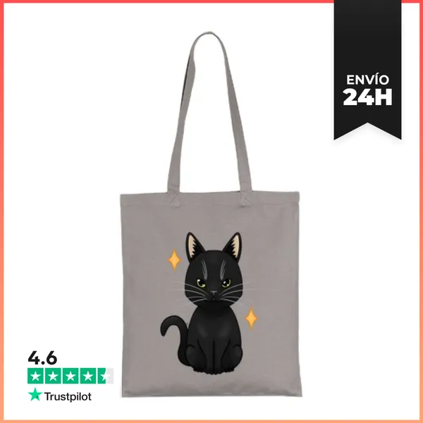 Bolsa De Tela Gato Doméstico Negro LaTostadora