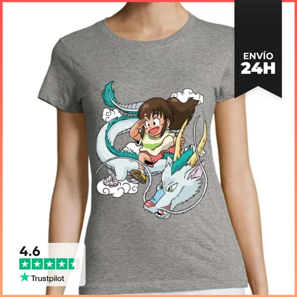 Camiseta Mujer Clásica Dragon Haku LaTostadora