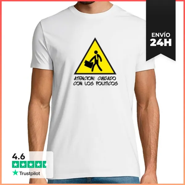 Camiseta Hombre Clásica Politicos Señal LaTostadora