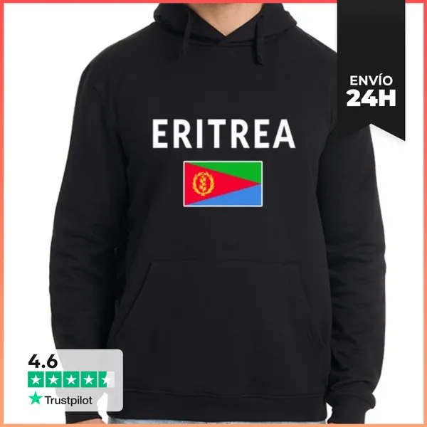 Sudadera Unisex Con Capucha Camiseta Eritreana Bandera Souvenir