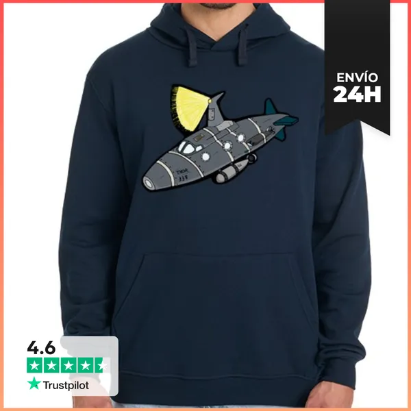 Sudadera Unisex Con Capucha Sudadera Hombre Submarino LaTostadora