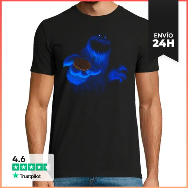 Camiseta Hombre Clásica Scary Cookie Monster LaTostadora