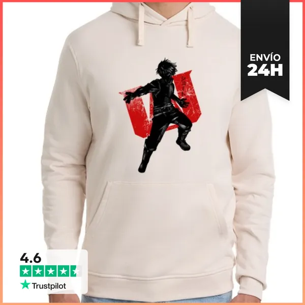Sudadera Unisex Con Capucha Shouto Carmesí LaTostadora
