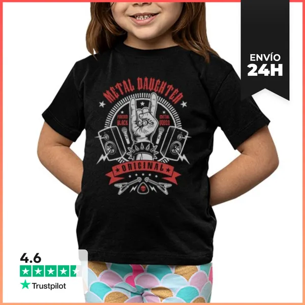 Camiseta Clásica Para Niños Metal Daughter LaTostadora