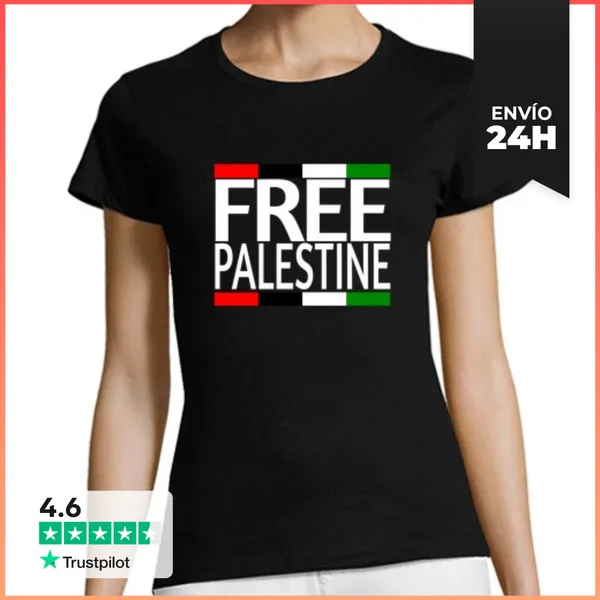 Camiseta Mujer Clásica Ellas Quieren Palestina Libre LaTostadora