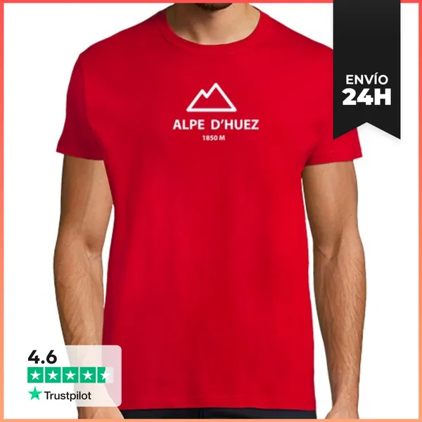Camiseta Hombre Clásica ALPE D HUEZ, Hombre, Manga Corta