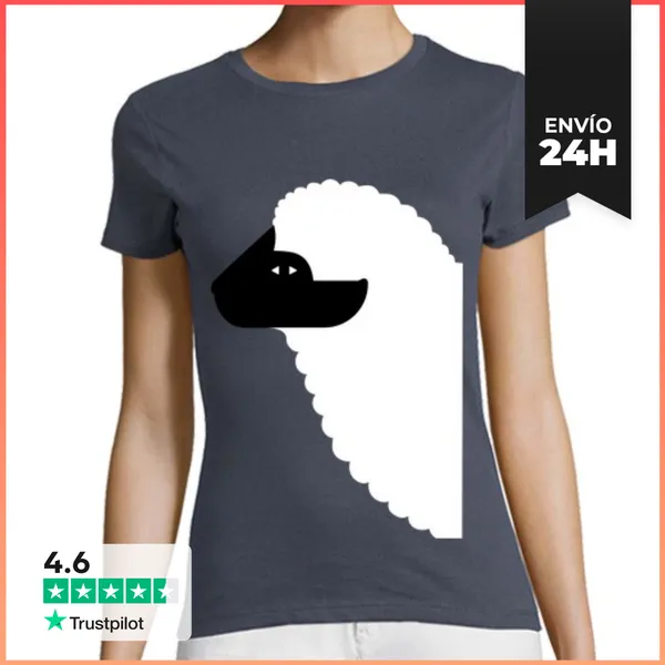 Camiseta Mujer Clásica Oveja Lobo LaTostadora