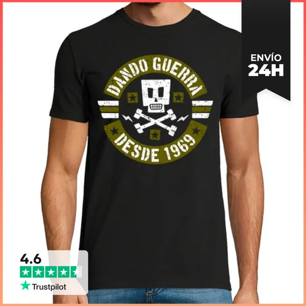 Camiseta Hombre Clásica Dando Guerra Desde 1969 LaTostadora