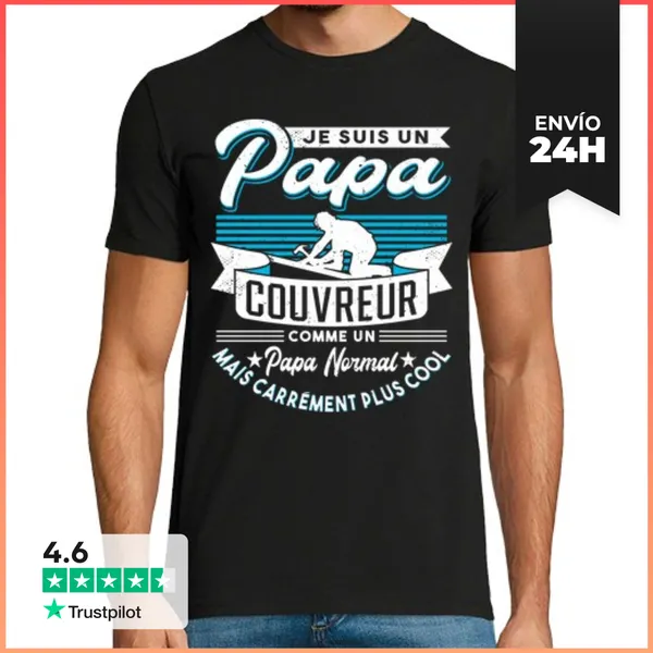 Camiseta Hombre Clásica Soy Un Papá Techador LaTostadora