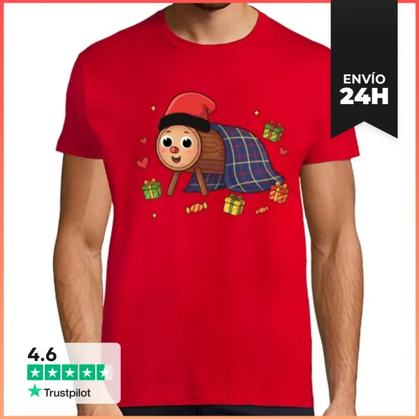 Camiseta Hombre Clásica Caga Tió De Nadal LaTostadora