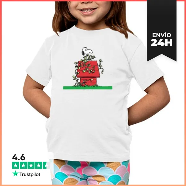 Camiseta Clásica Para Niños Snoopy Enredadera Vintage LaTostadora