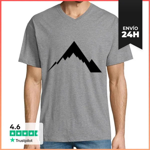 Camiseta Hombre, Cuello Pico Montaña LaTostadora