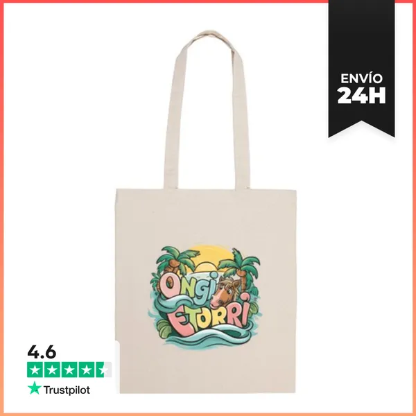 Bolsa De Tela Regalo Bienvenida Souvenir País Vasco Bandera