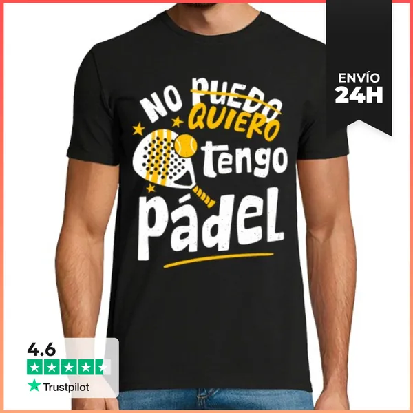 Camiseta Hombre Clásica No Puedo QUIERO Tengo Pádel LaTostadora