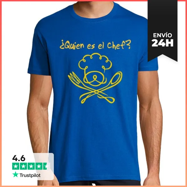 Camiseta Hombre Clásica Chef Mostaza LaTostadora