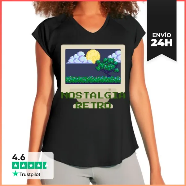 Camiseta Deportiva Mujer Nostalgia Retro LaTostadora