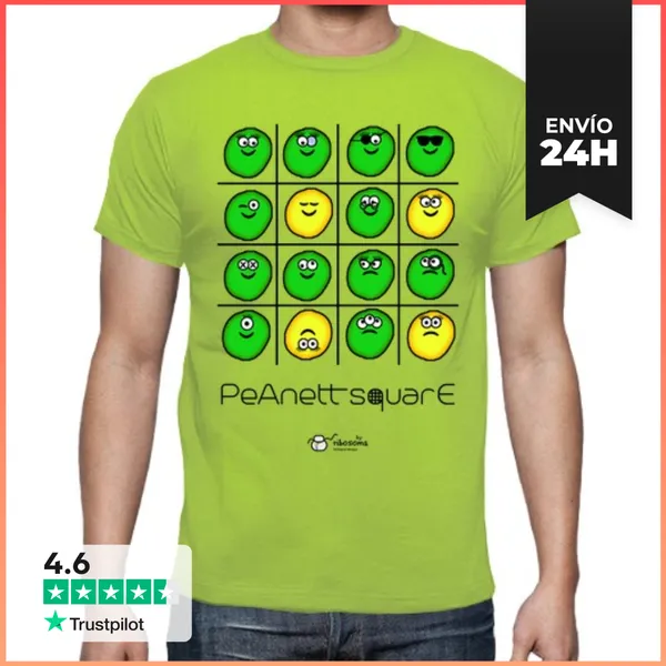 Camiseta Hombre Clásica PeAnett SquarE (fondos Claros)