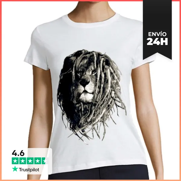 Camiseta Mujer Clásica Leon Rasta LaTostadora