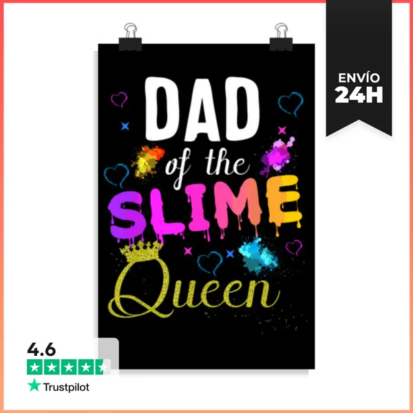 Póster Vertical Papá De La Corona De La Reina Del Slime