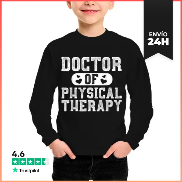 Camiseta Manga Larga Para Niños Doctor En Terapia Física Dpt