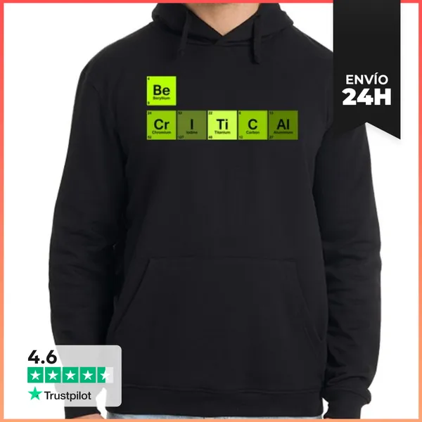 Sudadera Unisex Con Capucha Be Critical LaTostadora