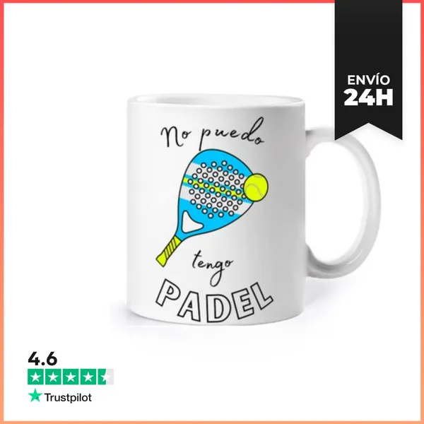 Taza No Puedo Tengo Padel V1 Fondo Claro LaTostadora
