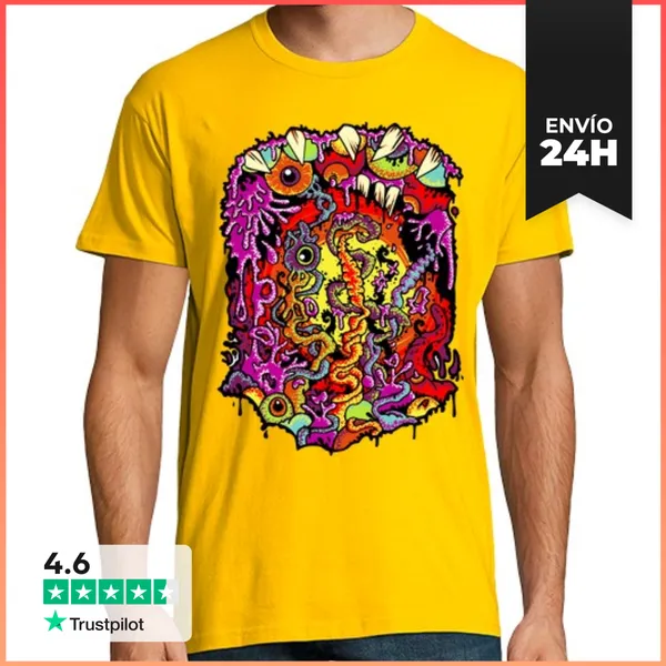 Camiseta Hombre Clásica Psicodélico LaTostadora
