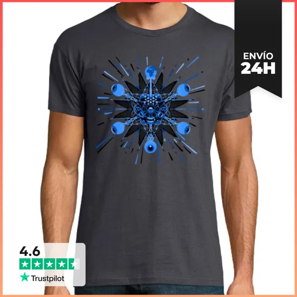 Camiseta Hombre Clásica Planeta Tecno LaTostadora