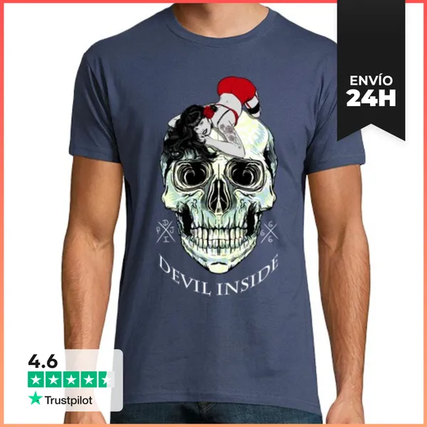 Camiseta Hombre Clásica Pin Up Devilinside LaTostadora