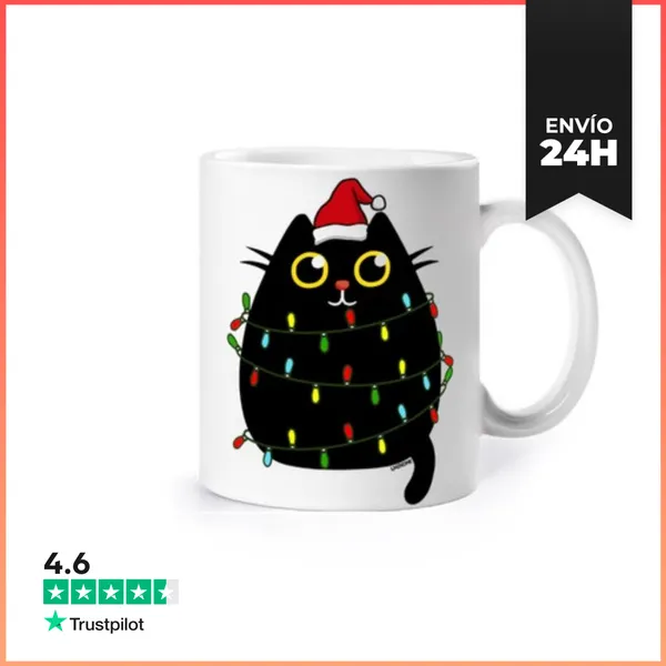 Taza Feliz Navidad Lindo Gato LaTostadora