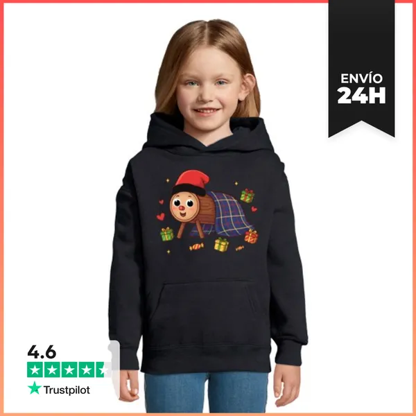 Sudadera Para Niños Con Capucha Caga Tió De Nadal LaTostadora