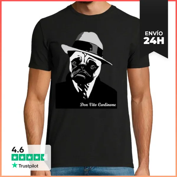 Camiseta Hombre Clásica PUG LaTostadora