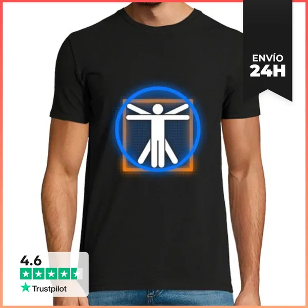 Camiseta Hombre Clásica Vitruvian Portal LaTostadora