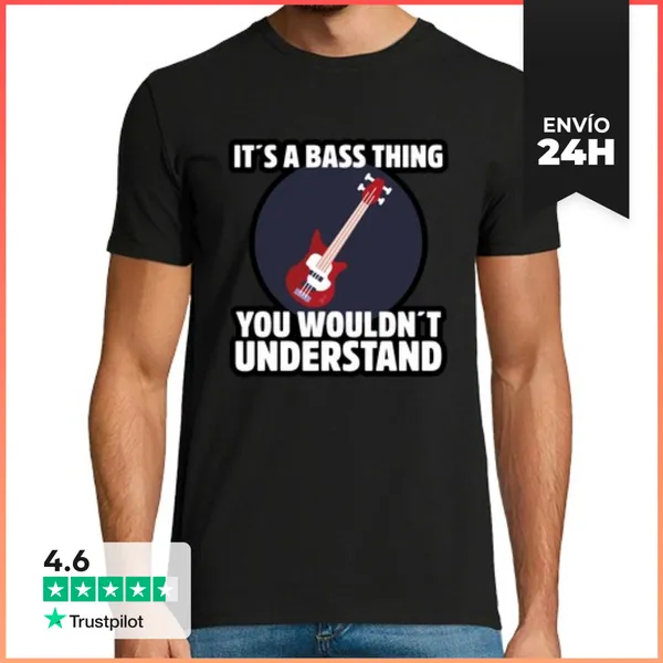 Camiseta Hombre Clásica Gifts For Bass Player Its A Bass Thing