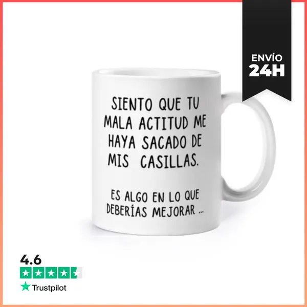 Taza Trabaja En Tu Mala Actitud LaTostadora