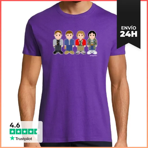 Camiseta Hombre Clásica Bocazas, Mikey, Gordi Y Data LaTostadora