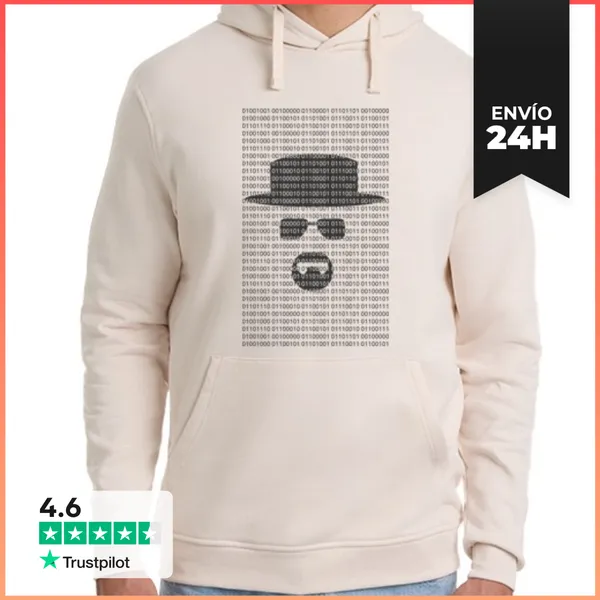Sudadera Unisex Con Capucha Binary Heisenberg LaTostadora