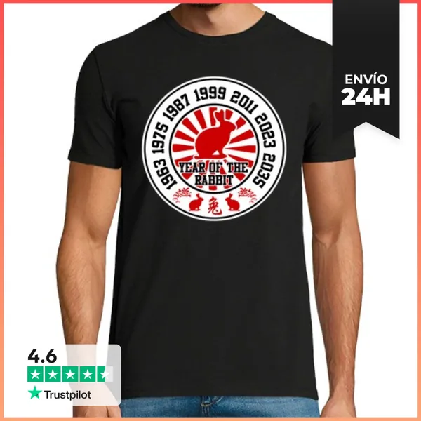 Camiseta Hombre Clásica Año Del Conejo 2023 LaTostadora